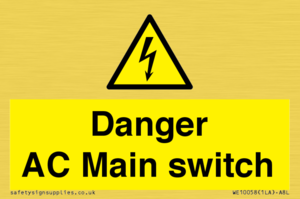 Danger AC Main switch 